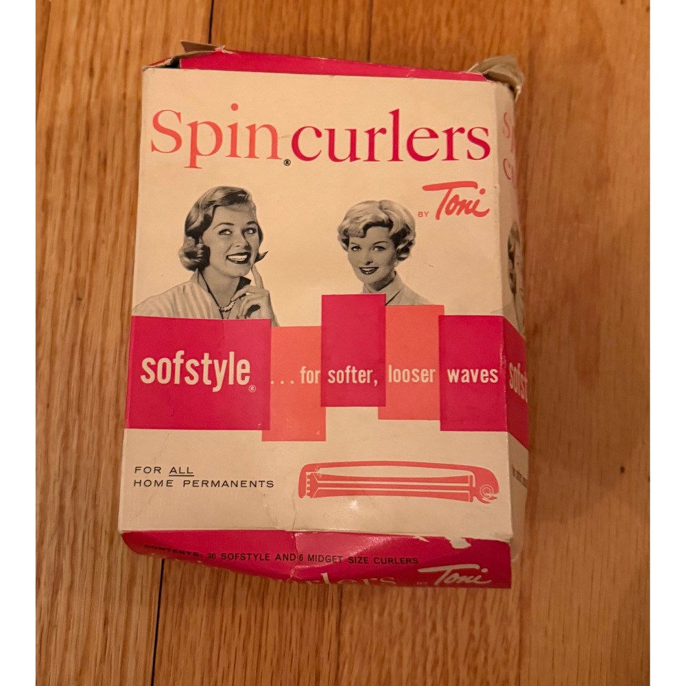 Vintage Toni Spin Curlers Sofstyle Hair Rollers Mid Century Beauty Collectible - Picture 3 of 3